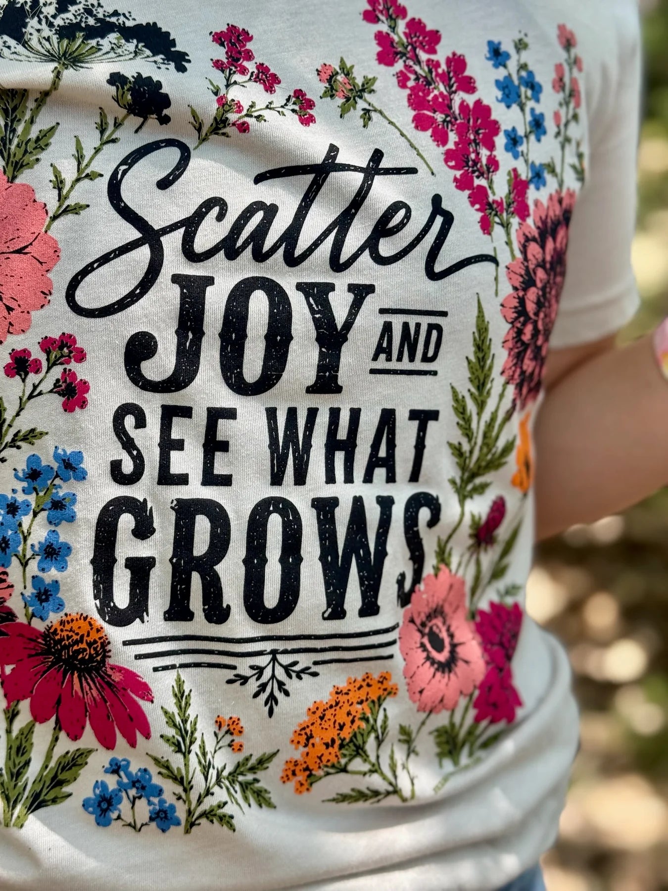 SCATTER JOY TEE - HEATHER DUST