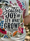 SCATTER JOY TEE - HEATHER DUST