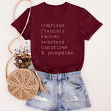 ALL THE FALL ESSENTIALS TEE - MAROON