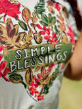 SIMPLE BLESSINGS TEE - HEATHER DUST