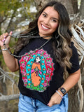 LADY OF GUADALUPE TEE - BLACK