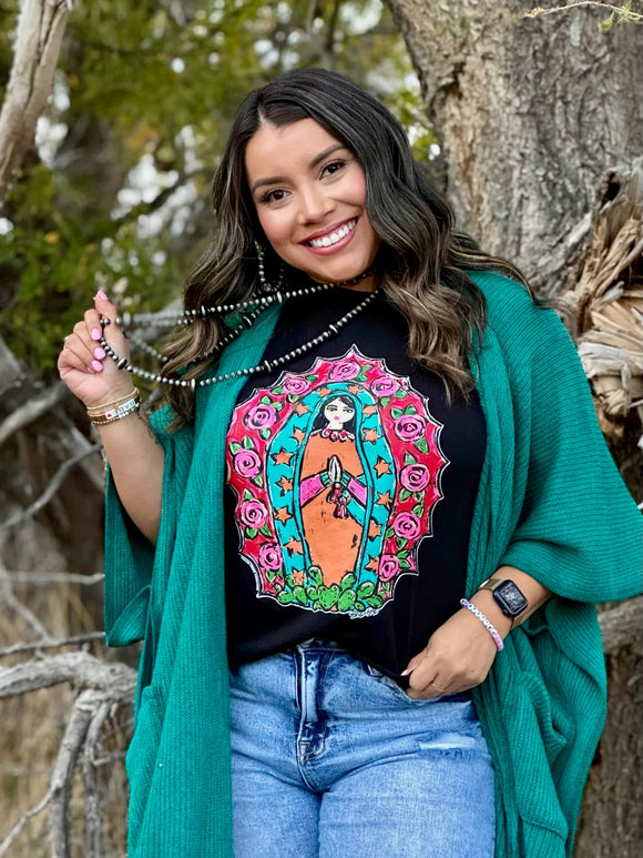 LADY OF GUADALUPE TEE - BLACK