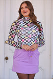 Keigan Mesh Top - Checkered Conversation Hearts