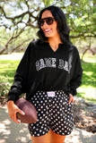 EASY WIN POLKA DOT BOXER SHORTS - BLACK