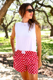 EASY WIN POLKA DOT BOXER SHORTS - RED