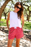 EASY WIN POLKA DOT BOXER SHORTS - RED