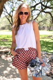 EASY WIN POLKA DOT BOXER SHORTS - MAROON