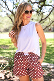 EASY WIN POLKA DOT BOXER SHORTS - MAROON