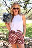 EASY WIN POLKA DOT BOXER SHORTS - MAROON