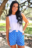 EASY WIN POLKA DOT BOXER SHORTS - BLUE