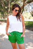 SOLID GREEN EVERYDAY SHORTS