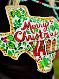 A TEXAS SIZE MERRY CHRISTMAS YALL TEE - SOLID BLACK