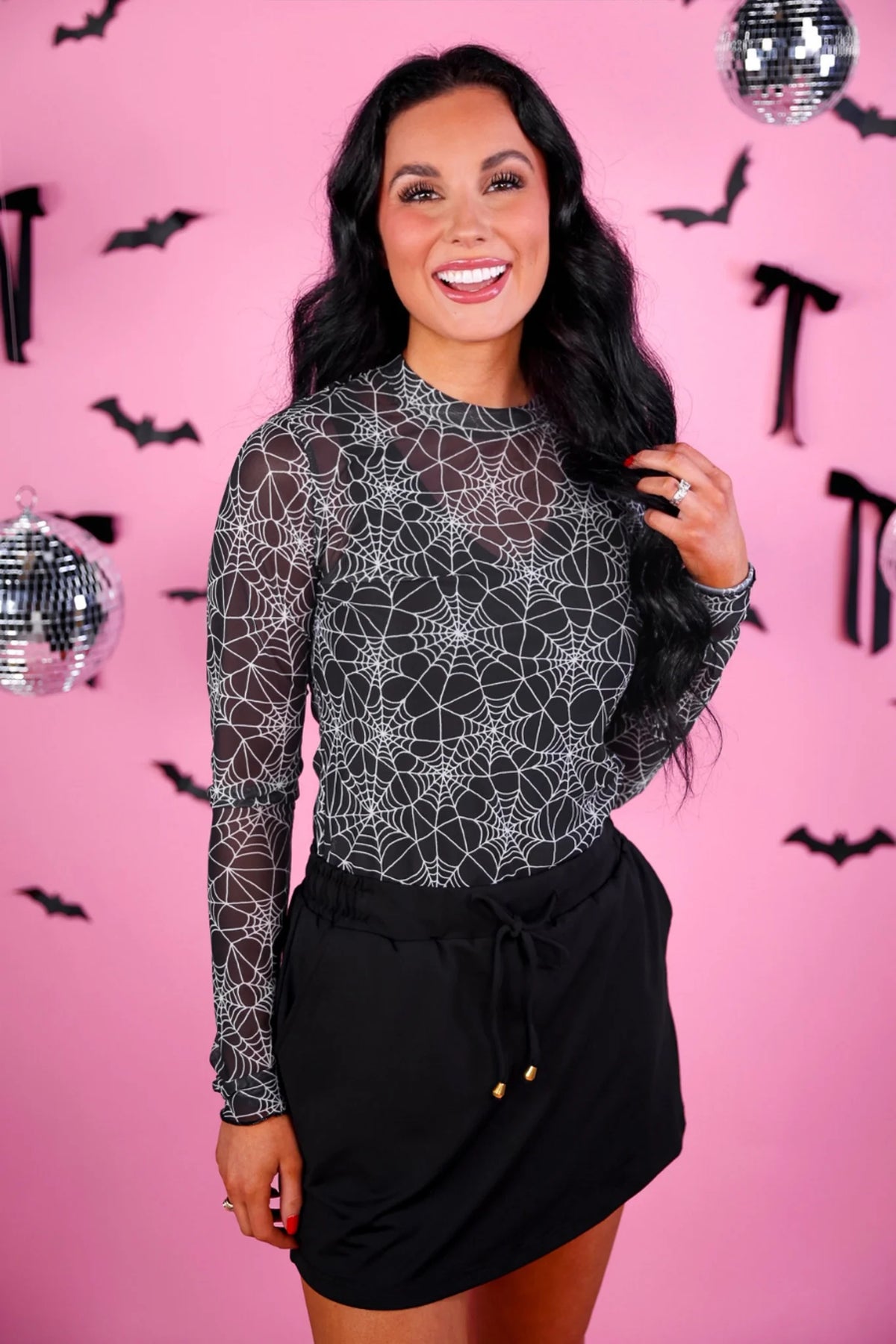 KATE MESH TOP - SPIDERWEBS