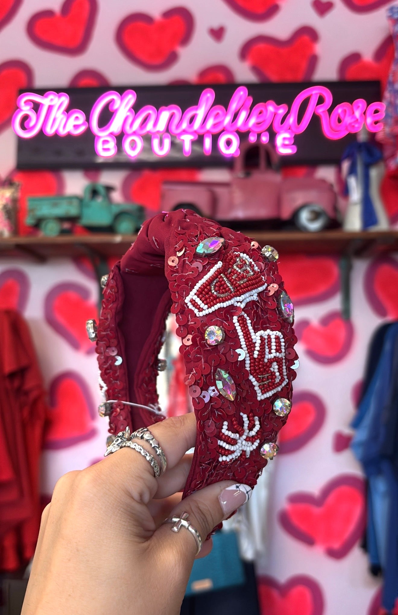 Maroon Cheer Headband