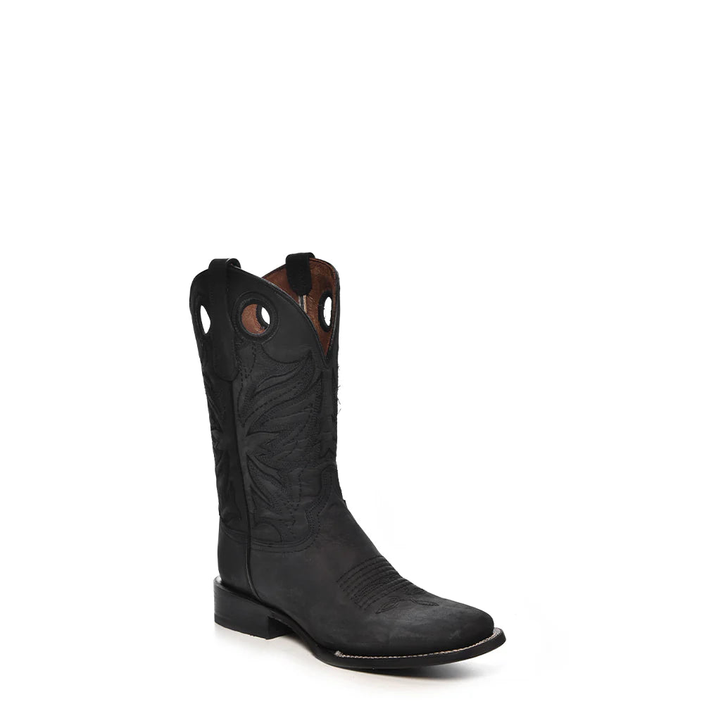 CIRCLE G BY CORRAL BOOTS MENS BLACK EMBROIDERY WITH POLE HOLES SQUARE TOE - L6079