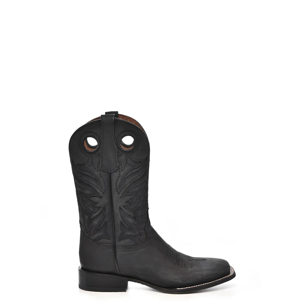 CIRCLE G BY CORRAL BOOTS MENS BLACK EMBROIDERY WITH POLE HOLES SQUARE TOE - L6079