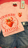 STRAWBERRY FESTIVAL BACK TEE - PINK