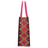 WRANGLER SOUTHWESTERN PATTERN DUAL SIDED HOT PINK WIDE TOTE