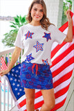 RED WHITE AND BOOM SKORT