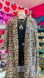 LEOPARD PRINT DUSTER - BROWN