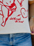 CUPID SHOT THROUGH THE HEART TEE - LIGHT PINK