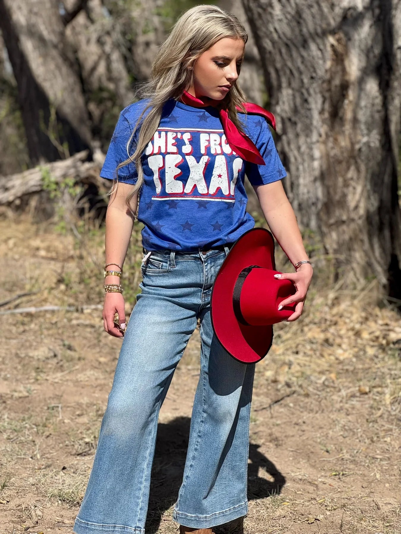 SHE'S FROM TEXAS ROYAL STAR TEE