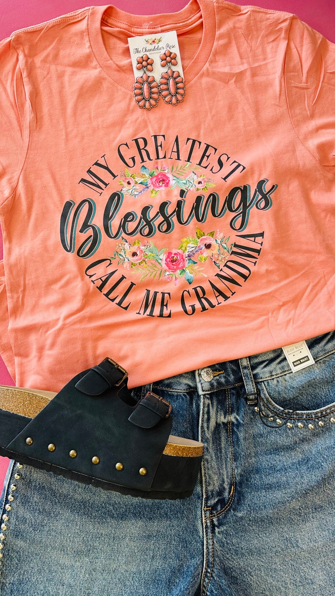 CALL ME GRANDMA TEE - HEATHER SUNSET