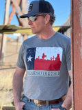 TEXAS LONESTAR PRIDE TEE - GREY