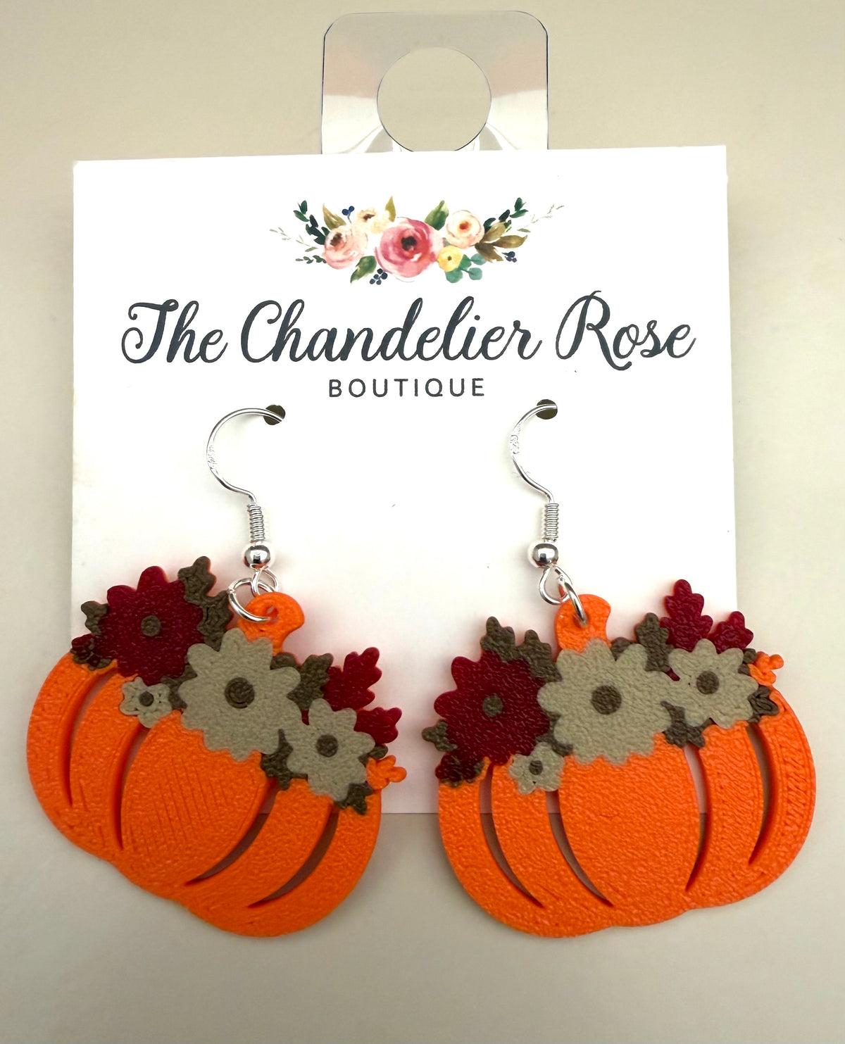 Floral Pumpkin Earrings