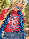 STARS AND STRIPES TEE - RED