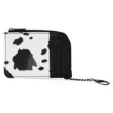 Wrangler Wrangler Cow Print Mini Zip Card Case Black