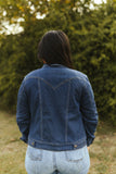 CLASSIC DARK WASH DENIM WESTERN YOKE JACKET