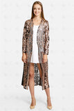 THE WESTERN SEQUINNED LONG COVER UP - BLACK