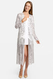 THE WESTERN SEQUINNED LONG COVER UP - SILVER