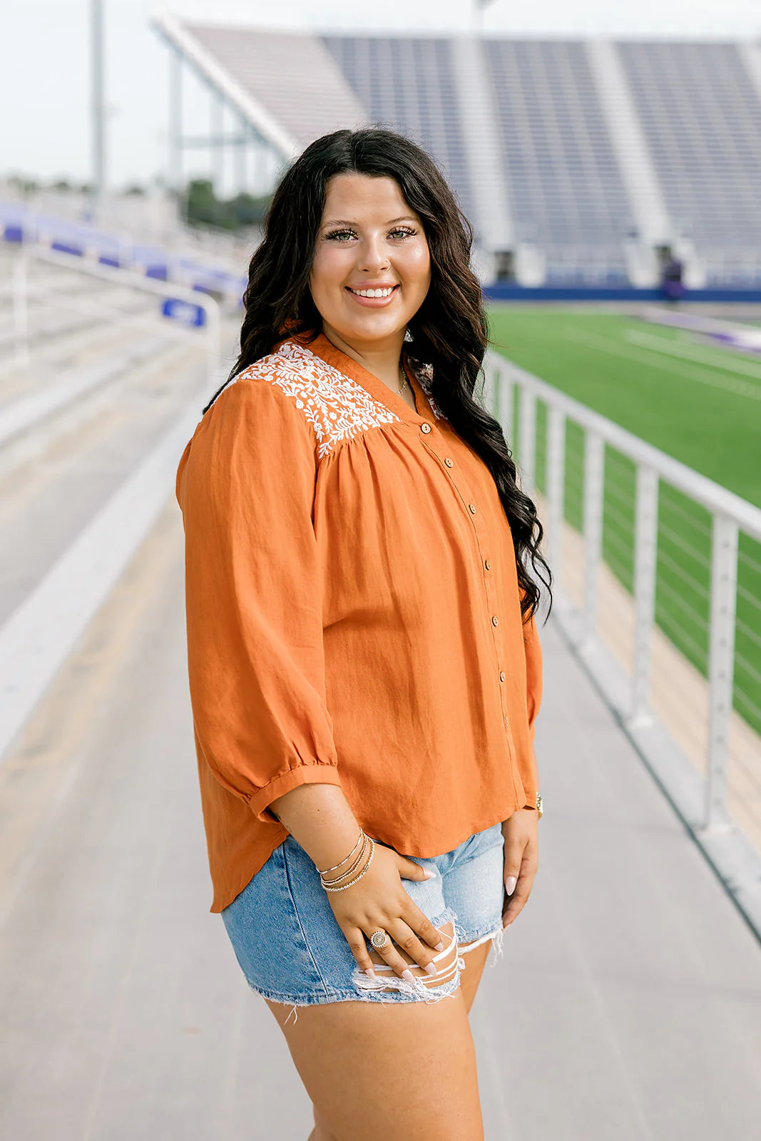 THE JANE BURNT ORANGE TOP