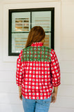THE JANE TOP - RED PLAID