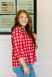THE JANE TOP - RED PLAID