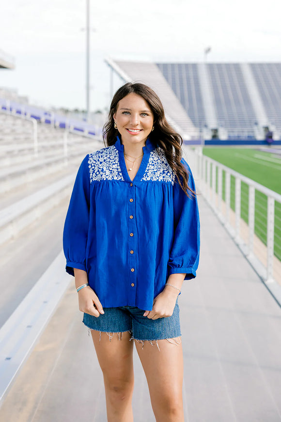 THE JANE TOP - ROYAL