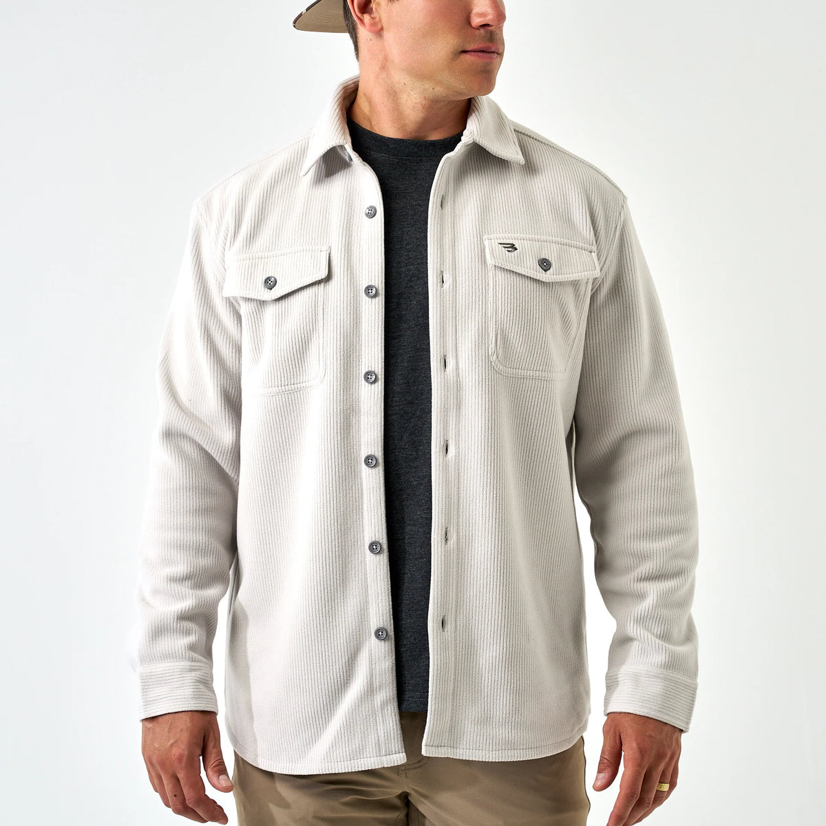 BURLEBO KINGS JACKET - LIGHT GREY & CLASSIC DEER CAMO LINING