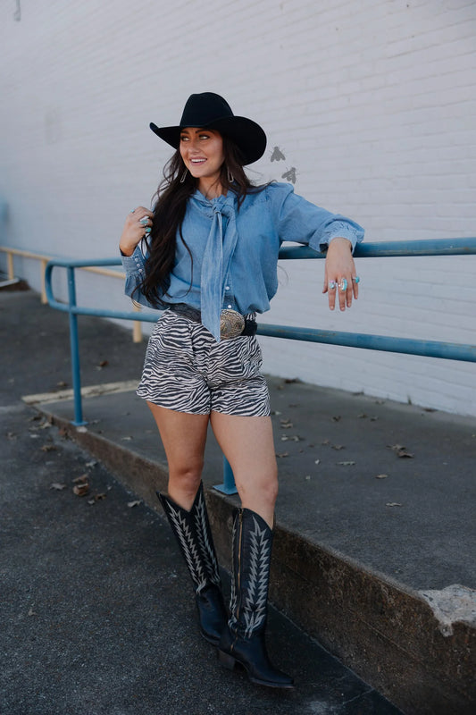 HIGHWAY BLUES TOP - LIGHT WEIGHT DENIM
