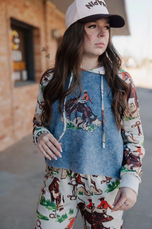 VINTAGE RANCH HOODIE - BARK