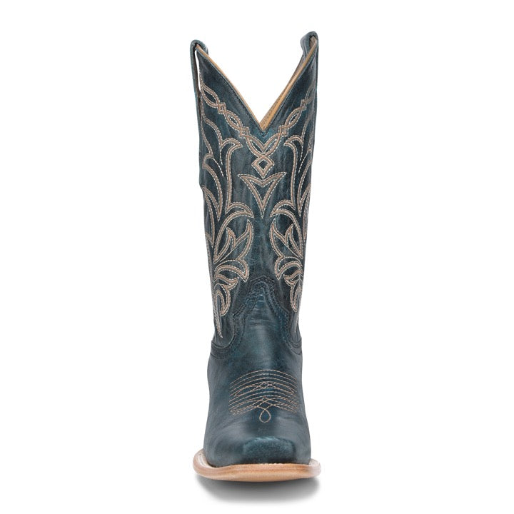 CIRCLE G BY CORRAL WOMEN'S NAVY BLUE EMBROIDERY SQUARE TOE WESTERN BOOTS - L6319