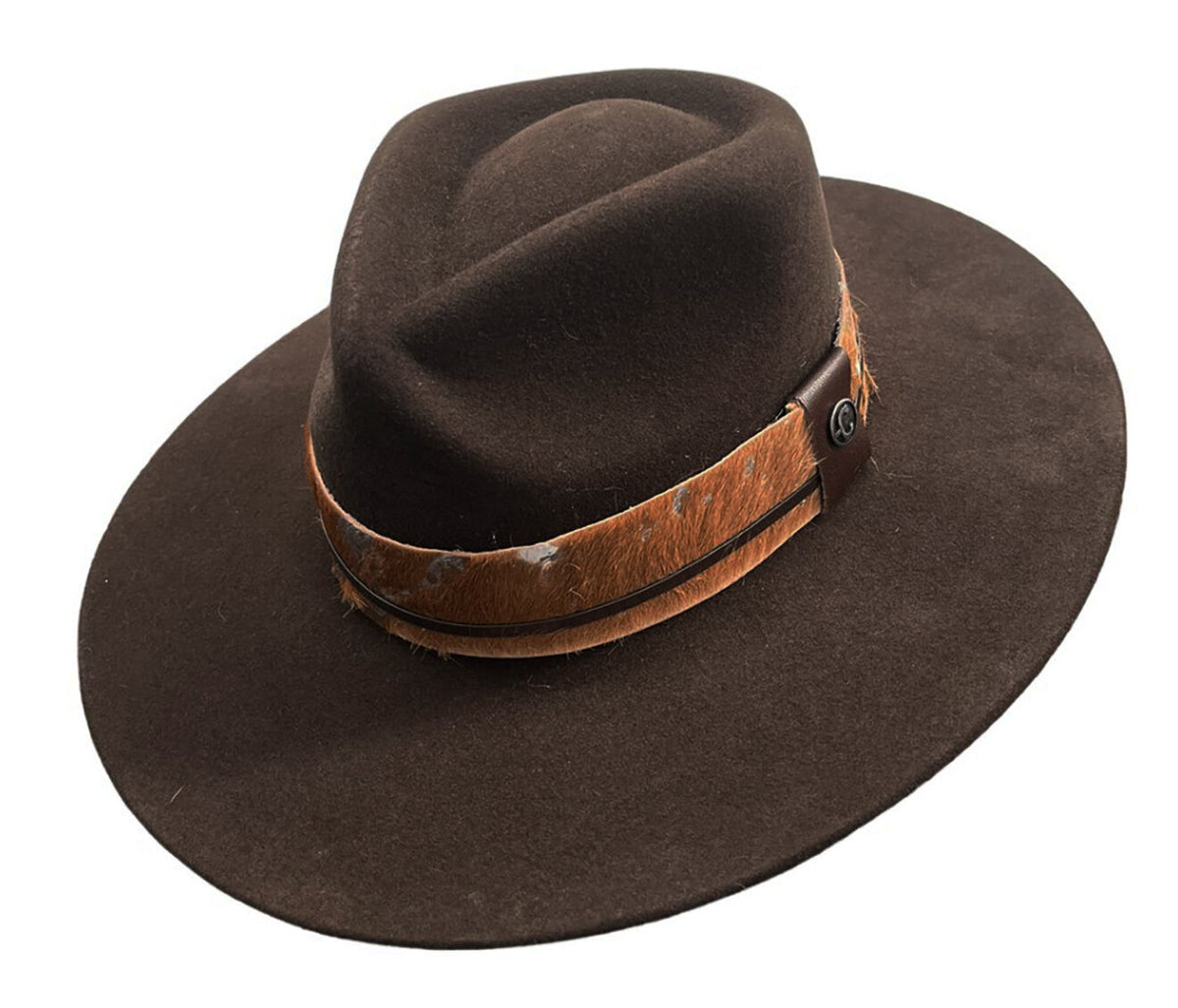CORRAL DAKOTA FELT HAT - CHOCOLATE