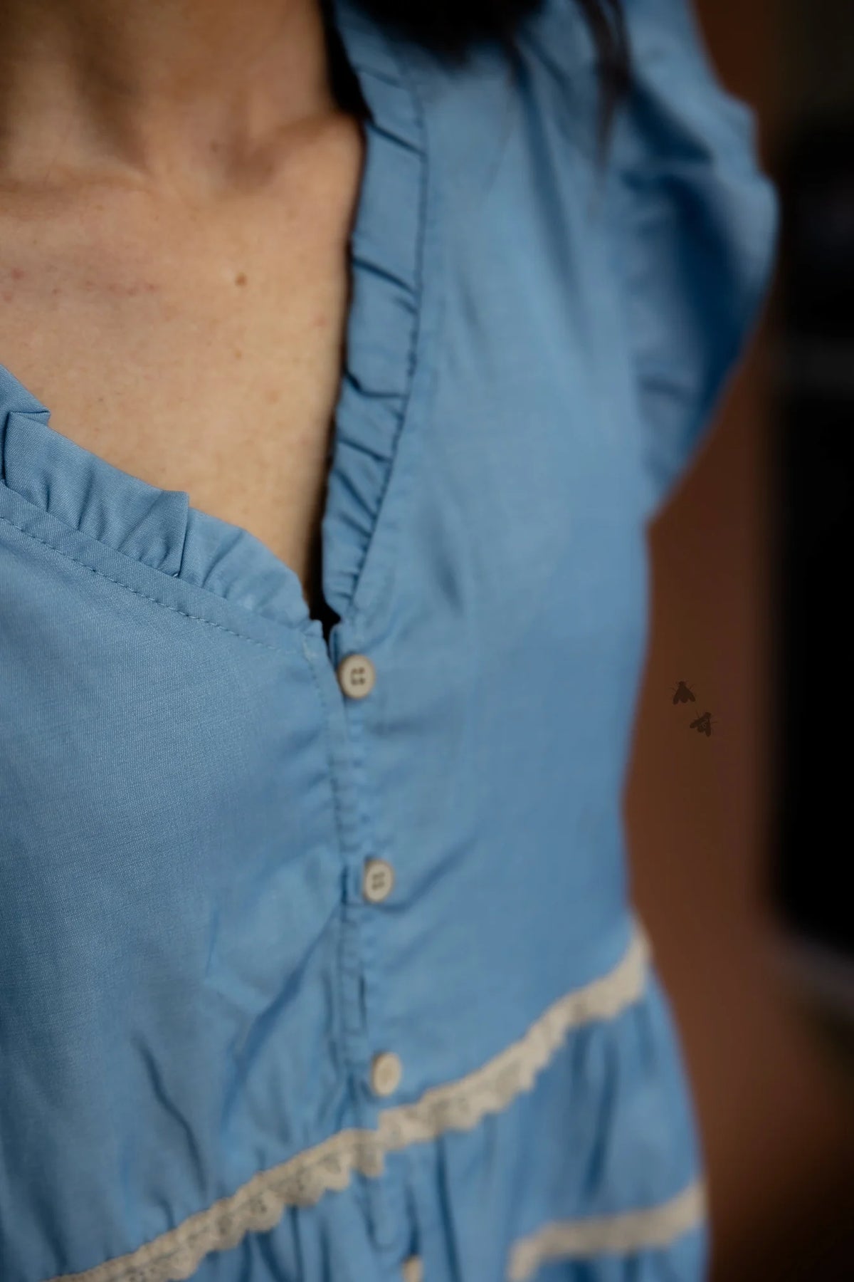 LLANO LACE DENIM TOP