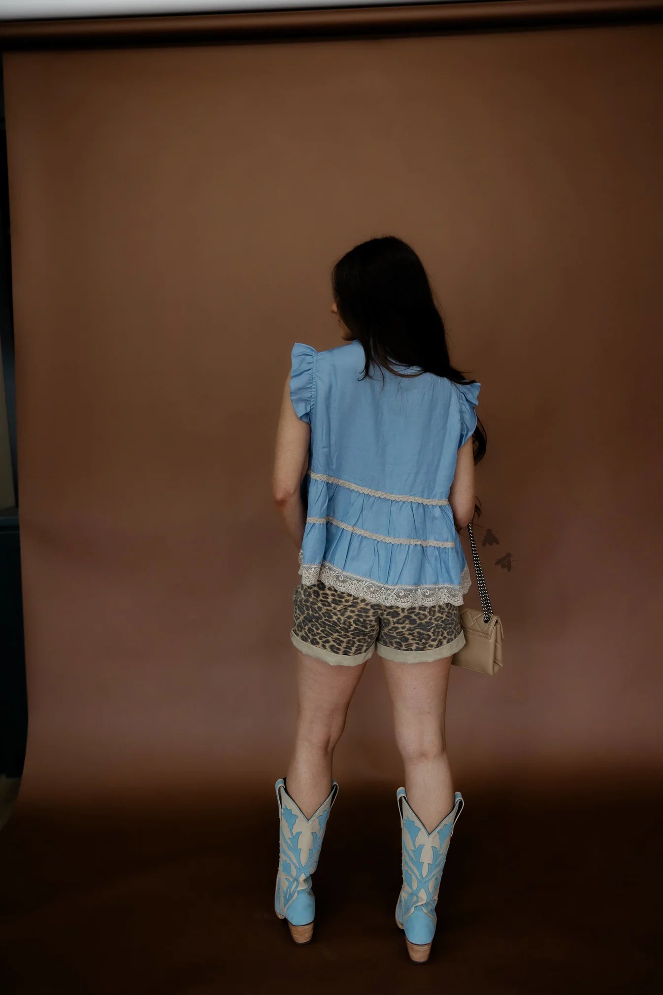LLANO LACE DENIM TOP