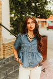 LOOPTY LOU TOP - DENIM
