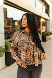 LOOPTY LOU LONGSLEEVE TOP - LEOPARD