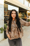 LOOPTY LOU LONGSLEEVE TOP - LEOPARD