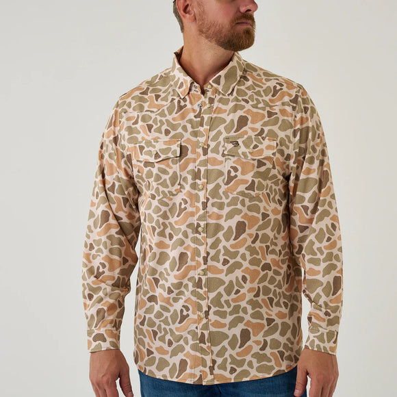Burlebo Performance Western Shirt  Long Sleeve - Venado Camo