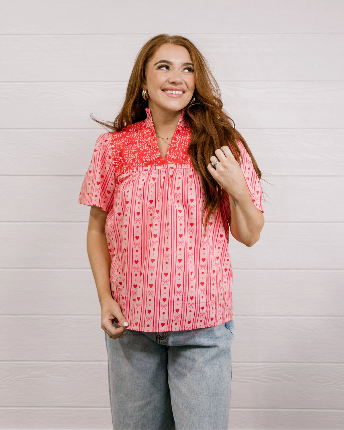 THE REECE TOP HEARTS - PINK AND RED